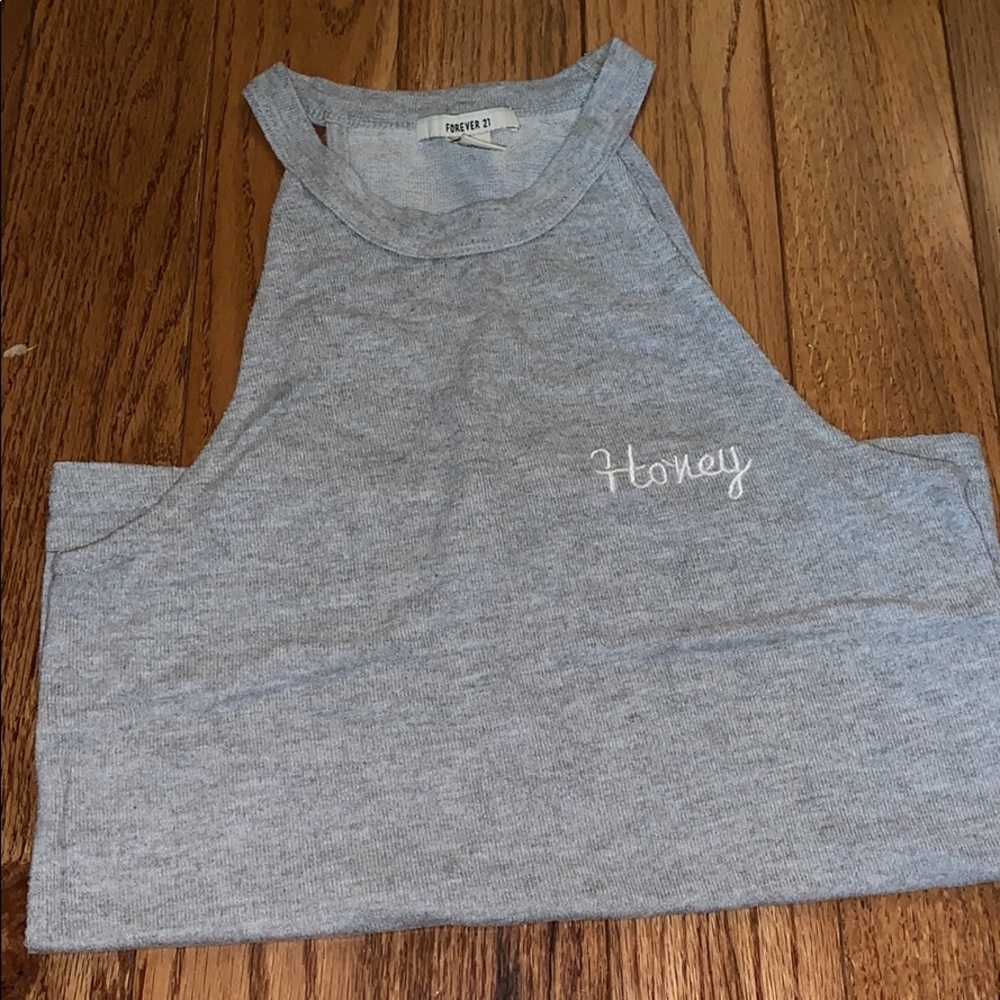 Forever 21 Grey “Honey” Halter Top